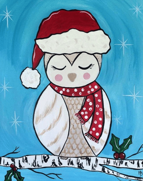 Course NEW! Canvas Fun: Cozy Owl (ages 6-12) image 1