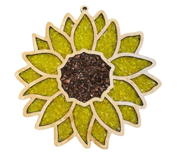Course NEW! Crushed Glass Sun Catcher image 5