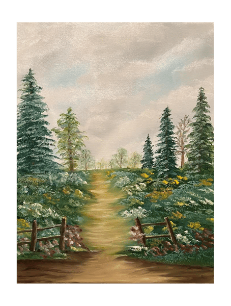 Picture for: Floral Meadow Oil Painting