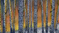 Picture for: Beginner Watercolor: Snowy Sunrise with Birch Trees