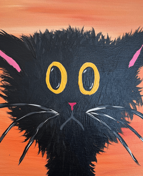 Picture for: Spooky Cat - Painting Class