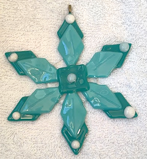 Picture for: Christmas in July Sparkling Snowflakes- Fused Glass