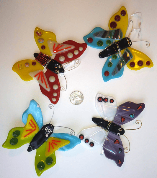 Picture for: Fused Glass Spring Butterflies