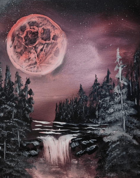 Picture for: Intro to Oil Painting - Blood Moon Falls