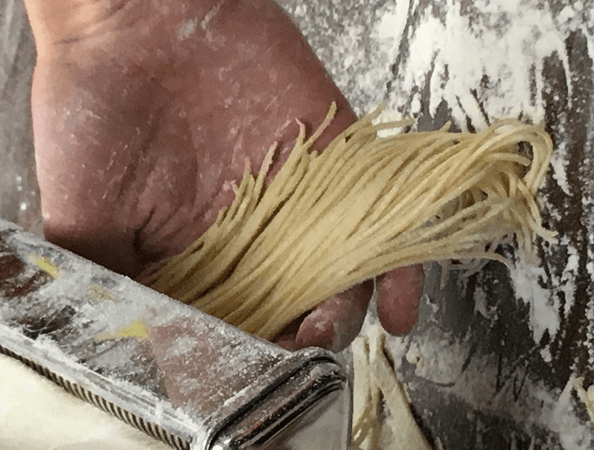 Picture for Handmade Pasta with Alfredo and Red Sauce