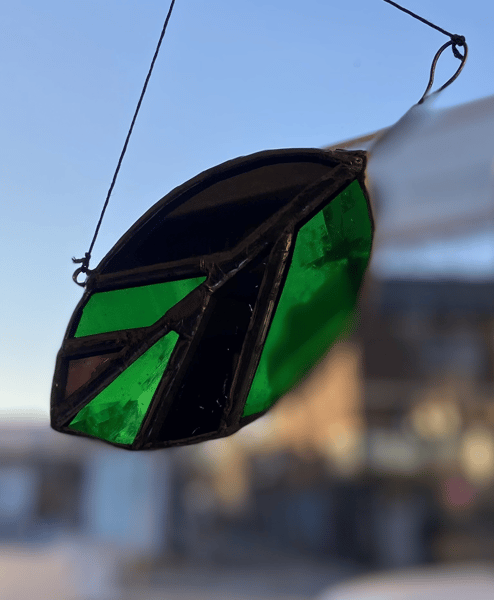 Course Stained Glass Project Shop: Spring Leaf Suncatcher image 1