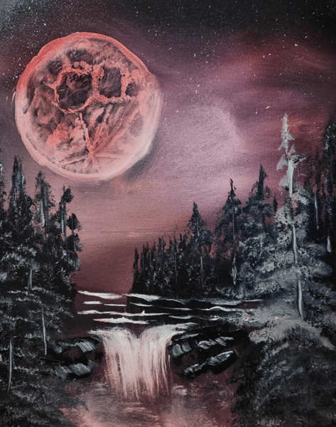 Picture for: Intro to Oil Painting - Blood Moon Falls