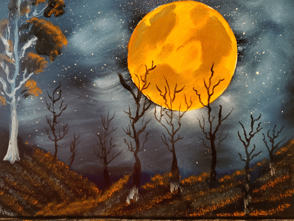Course Intro to Oil Painting: Halloween Moon image 1